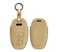 HIBEYO Carcasa para llave compatible con Audi A1 A3 8P A4 B8 B9 A5 A6 C7 A7 A8 Q3 Q5 Q7 Q8 C8 D5 4M RS3 S4 S5 S7 TT E-tron mando a distancia funda llavero mando a distancia marrón