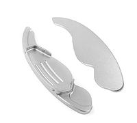 HIBEYO DSG - Palas de cambio de volante para Land Rover Evoque Velar Discovery Range Rover para Jaguar F-Pace E-Pace XE XF XJ XFL XJ Shift Paddles Palanca de cambios Shifter Plata