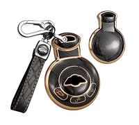 HIBEYO Funda inteligente para llave de coche compatible con BMW Mini Cooper TPU para Mini Cabrio Cooper D S One Cuntryman Clubman, Paceman Cooper R56, caja de llaves con 3 botones, color negro