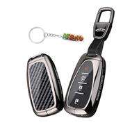 HIBEYO Funda inteligente para llave de coche compatible con Chevrolet Chevy Malibu Camaro Cruze Traverse Sonic Volt Bolt Equinox, caja de llaves de fibra de carbono, patrón de mando a distancia
