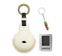 HIBEYO Funda para llave de coche compatible con BMW Mini Cooper F55 F56 F57 F54 F60 JCW Clubman Countryman Mando a distancia Proteger Funda protectora Carcasa para llavero blanco