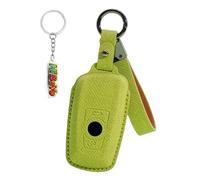 HIBEYO Funda para llave de coche compatible con BMW Serie 1, 3, 5, 7, X1, X3, X4, X5, F10, F15, F16, F20, F30, F18, F25, M3, M4, E34, piel sintética, accesorios, llavero, carcasa para llave sin llave