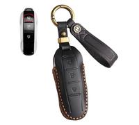 HIBEYO Funda para llave de coche compatible con Dongfeng Feng Guang Dfsk Glory 580 Fengon ix5 ix7 seres sf5 funda de piel para llave de mando a distancia caja llavero llavero negro