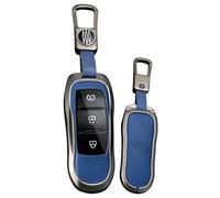 HIBEYO Funda para llave de coche compatible con Dongfeng Fengguang DFSK Magnitud 580 Fengon Ix 5 Ix7 Seres 3 Sf5 Funda Protectora Cubierta Caja Llave Mando a Distancia Accesorios Llavero Corto Azul