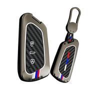 HIBEYO Funda para llave de coche compatible con VW Volkswagen Golf 8 ID.3 ID.4 Seat Leon MK4 Tarraco Ateca fibra de carbono patrón de funda para llave Cubierta llavero mando a distancia Accesorios A