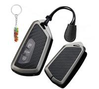 HIBEYO Funda para llave de coche compatible con VW Volkswagen Golf 8 MK8 ID.3 ID.4 se adapta a Skoda Octavia A8 Seat Leon MK4 Formentor funda protectora caja de llaves organizador de llaves carcasa B