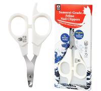 HIBINO Cortaúñas para Gatos de Grado samurái, Recomendado por Veterinarios, más Afilado, silencioso y Seguro, Hoja diseñada con precisión, Agarre ergonómico Antideslizante para un Aseo sin estrés