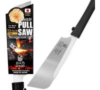 HIBINO Sierra de tracción japonesa Kataba de 7.5 pulgadas con dientes finos de corte transversal, hoja ligera de un solo borde para carpintería detallada, carpintería y proyectos de precisión, hoja