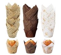 Hibisaws 150 Moldes de Papel para Magdalenas, Muffins, Cupcakes, Papel para Hornear para Pasteles, para Fiestas, Bodas, Fiestas de Cumpleaos (150A)