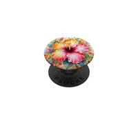 Hibisco Aloha Flor Espiritual Hawaii Maui Oahu Kauai Isla PopSockets PopGrip Adhesivo