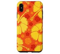 Hibiscus Flower Beach Hawaiian Exotic Floral Orange Yellow Carcasa para iPhone XS MAX