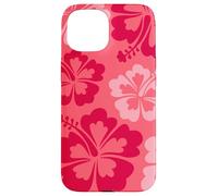 Hibiscus Flower Beach Hawaiian Exotic Floral Surf Cranberry Carcasa para iPhone 15
