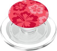 Hibiscus Flower Beach Hawaiian Exotic Floral Surf Cranberry PopSockets PopGrip para MagSafe