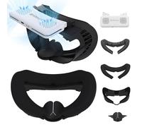 HiBloks - Almohadilla facial con ventilador de refrigeración para accesorios Meta Quest 3, 2 fundas de cojín facial compatibles con el enfriador de ventilador Oculus Quest 3, interfaz facial de