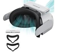 Hibloks Face Cover Plus con radiador para Meta/Oculus Quest 2 - Superficie de licra, reemplazo cómodo, compatible con ventilador Cooler, evita que las lentes se empañen