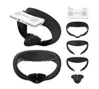 HiBloks - Interfaz facial con ventilador de refrigeración para accesorios Meta Quest 3S, 2 almohadillas de cubierta facial compatibles con el enfriador de ventilador Oculus Quest 3S, interfaz facial