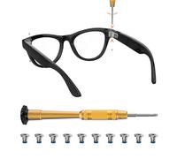 HiBloks - Juego de destornilladores y tornillos para lentes Ray-Ban Meta Wayfarer/Skyler/Headliner (Gen 2) y Oakley Meta HSTN, incluye 1 destornillador y 10 tornillos para gafas Meta Smart