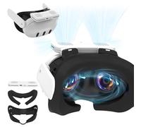Hibloks - Máscara de ventilador de refrigeración para accesorios Meta/Oculus Quest 3, circula la ventilación para eliminar el empañamiento del vidrio (algodón de seda de hielo transpirable)