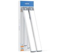 HIBOITEC 2 Piezas Luz LED con Sensor de Movimiento, 32cm 2500mAh Luz Nocturna para Debajo del Armario de Cocina, 54LED Luces Led Cocina con Tira Magnética Para