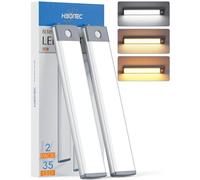 HIBOITEC 2PCS Luces Armarios con Sensor Sin Cable, 22CM Luz Led Cocina 6000K, Magnética Adhesiva USB Recargable Led Cocina Bajo Mueble ara Armario Cocina Pasillo Escalera