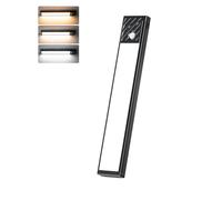 HIBOITEC 3 Colores Led Cocina Bajo Mueble, Regulable Luz Armario Sensor Movimiento, Lampara Led Recargable, Magnética Adhesiva Luces Cocina, Larga Duración Luces Armarios con Sensor sin Cable