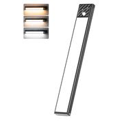 HIBOITEC 3 Colores Luz Armario Sensor Movimiento-65LED Superbrillantes Led Cocina Bajo Mueble, 2500mAh Luz Led Recargable, Magnética Adhesiva, Larga Duración Luces Armarios con Sensor sin Cable