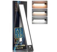 HIBOITEC 65 LED Luz Armario, 2500mAh Luz Led con Sensor de Movimiento, USB Recargable Luz Led Adhesiva con Cinta Adhesiva Magnética para Gabinete, Escalera, Pasillo (3 Color Temperaturas)