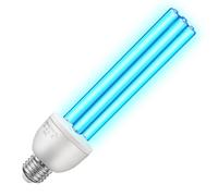Hiboom Bombilla Germicida UVC de 25W, Lámparas UV de 254nm con Base E27, Esterilización de 360° para Áreas de 46 m², Efectiva para la Neutralización de Bacterias en Salas, Cocinas, Oficinas y Sótanos
