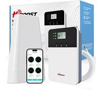 HiBoost Amplificador de teléfono celular aprobado por la FCC antena integrada de hasta 3,4 m² para AT&T Sprint Verizon T-Mobile 2G 3G 4G LTE Cell Booster para el hogar
