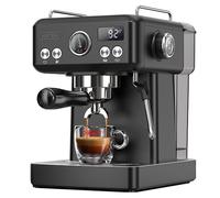 HiBREW H10A Máquina de Café Espresso Semiautomática, Presión de 19 Bares, Espumador de Leche