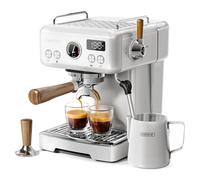 HIBREW H10Plus - Máquina de Café Espresso Programable, Portafiltro de 58 mm en Acero Inoxidable, Temperatura y Volumen de Taza Ajustables a Voluntad, con Pantalla Inteligente y Manómetro