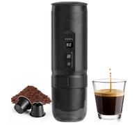 HIBREW H4C Classic - Cafetera eléctrica portátil, recargable por USB-C para cápsulas de café y café molido, compacta para el hogar y viajes (negro)