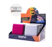 HIBRON 12 Pitilleras Metálicas Unisex Forradas en Piel Sintética para 20 Cigarrillos Estándar