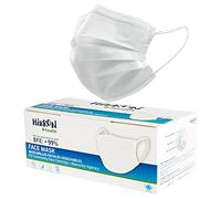 HIBRON 50, 100, 200 Mascarillas Blancas Desechables Homologadas CWA 17553: 2020 con Método de Ensayo BFE: EN14683:2019 en España, BFE > 99%