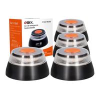 HIBRON EBOX Luz Emergencia V16 Homologada DGT con Geolocalización, Baliza Coche Conectada DGT 3.0, Datos Incluidos hasta 12/2038, Pack 4 Unidades