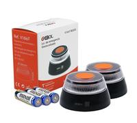 HIBRON EBOX Luz Emergencia V16 Homologada DGT con Geolocalización, Baliza Coche Conectada DGT 3.0, Datos Incluidos hasta 12/2038, Pack 2 Unidades