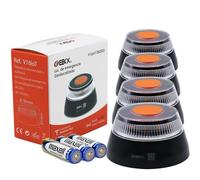 HIBRON EBOX Luz Emergencia V16 Homologada DGT con Geolocalización, Baliza Coche Conectada DGT 3.0, Datos Incluidos hasta 12/2038, Pack 4 Unidades