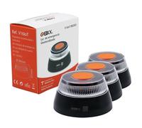 HIBRON EBOX Luz Emergencia V16 Homologada DGT con Geolocalización, Baliza Coche Conectada DGT 3.0, Datos Incluidos hasta 12/2038, Pack 3 Unidades