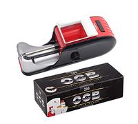 HIBRON Maquina Electrica Entubadora De Cigarros Tubos Liar Tabaco Portatil (58002 Rojo) + 250 Tubos Con Filtro OCB