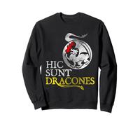 HIC Sunt Dracones Latino para aquí, Hay Dragones Sudadera
