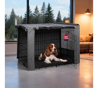 HiCaptain Funda para jaula de perro de 91 cm con malla, funda impermeable