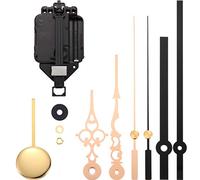 Hicarer Movimiento de Reloj de Péndulo de Cuarzo Kit de Movimiento de DIY con 2 Pares de Manecillas y Péndulo