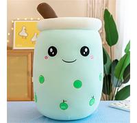 HICAS Bubble Tea Kuscheltier,Cartoon Plüschpuppen Divertido Miltee Softpuppe Teetasse Kissen Bubble Tea plüschtier Kinderspielzeug Geburtstagsgeschenk 50 cm/19.69inch Grüne Frutfarbe 1
