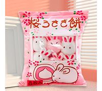 HICAS Linda Almohada de Bocadillo de Juguete de Peluche, Pudín Decorativo Desmontable Gatito de Gato Creativo Juguete Cumpleaños para Adolescentes Niñas Niños
