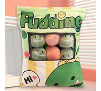 HICAS Linda Almohada de Bocadillo de Juguete de Peluche, Pudín Decorativo Desmontable Gatito de Gato Creativo Juguete Cumpleaños para Adolescentes Niñas Niños