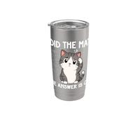 Hice los cálculos La respuesta es Cat Funny Math Lover Math Club Vaso térmico de acero inoxidable de doble pared