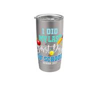 Hice mi último primer día de clases Senior 2027 Retirándome Vaso térmico de acero inoxidable de doble pared