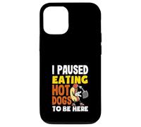Hice una pausa de comer perros calientes para estar aquí amante de los perros calientes Carcasa para iPhone 12/12 Pro