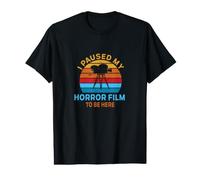 Hice una Pausa en mi película de Terror para Estar aquí, Amante del Director de Cine Camiseta gráfica económica