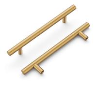 Hickory Hardware Heritage - Paquete de 10 tiradores de barra de gabinete, manijas para puertas de gabinete de cocina, cajones de tocador, acero inoxidable, tocador de baño, 5-1/16 pulgadas de centro a